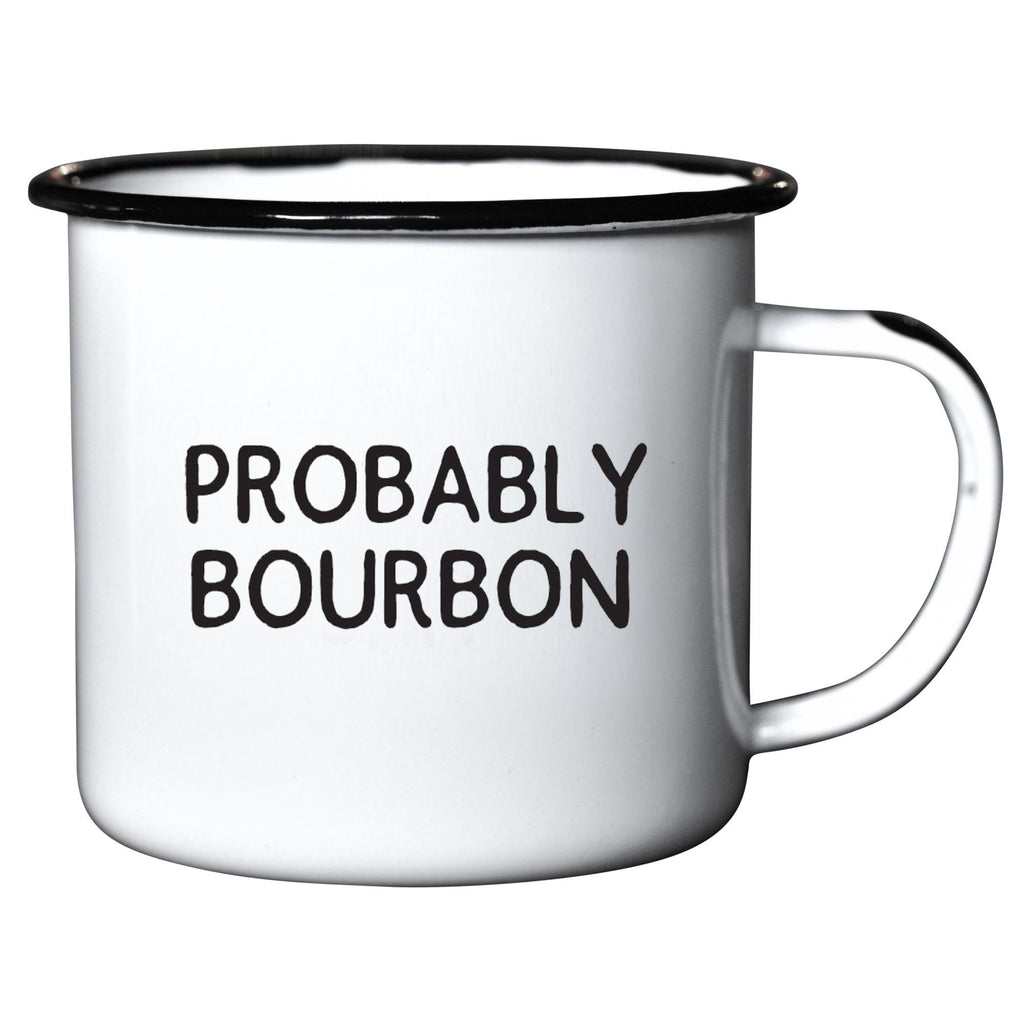 Probably Bourbon - Enamel Campfire Mug