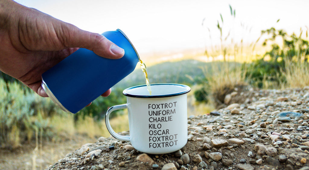Foxtrot Uniform Charlie Kilo Oscar Foxtrot Foxtrot - Enamel Campfire Mug