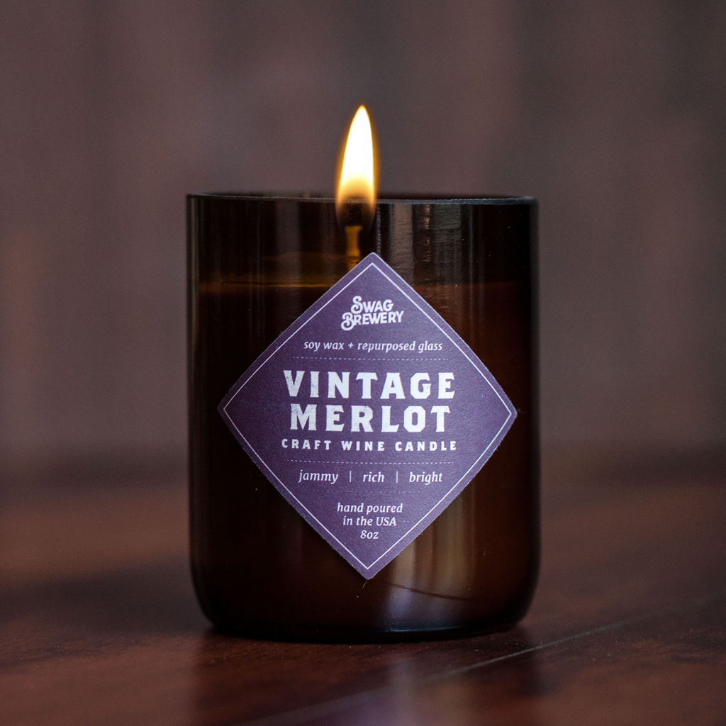 Vintage Merlot Wine Candle