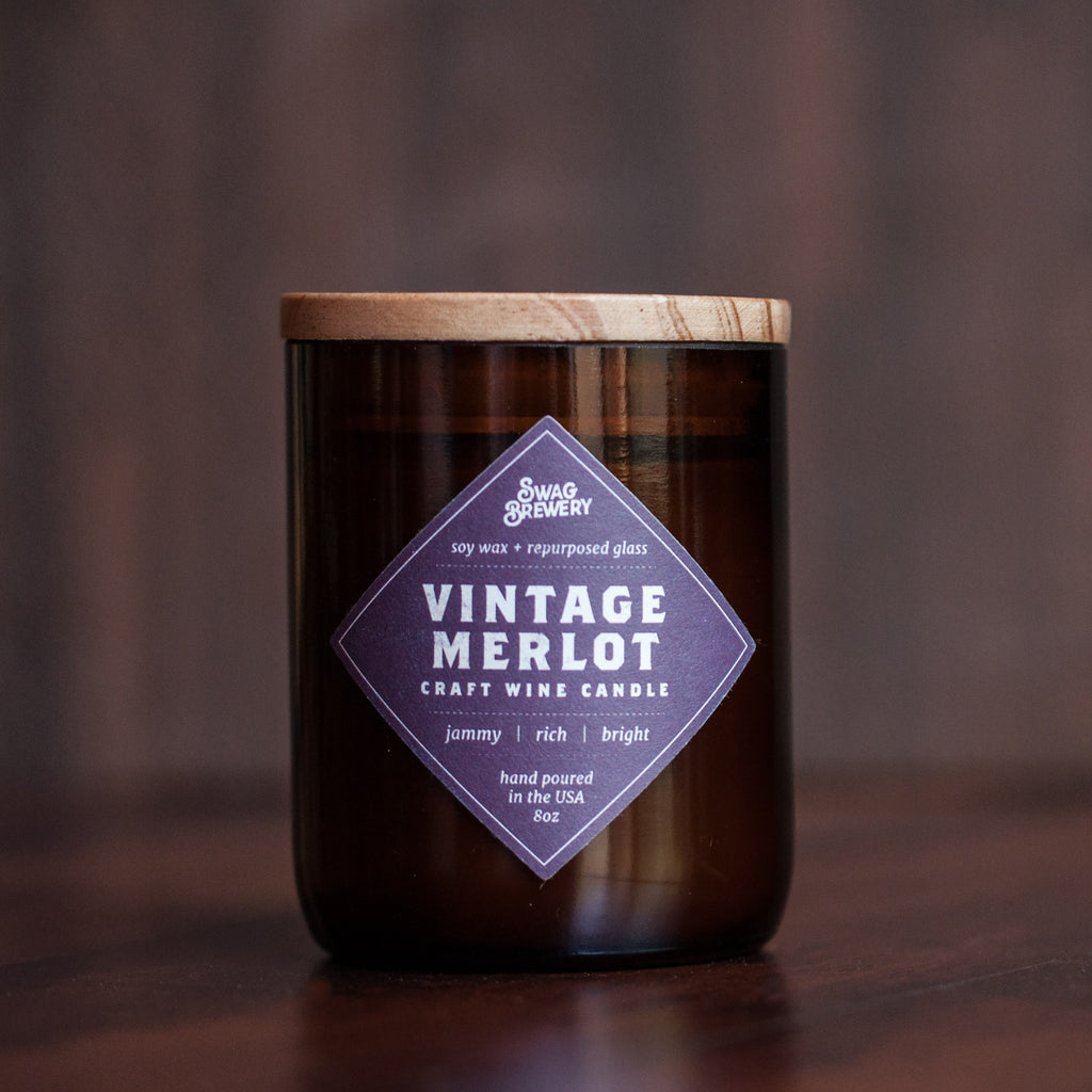 Vintage Merlot Wine Candle