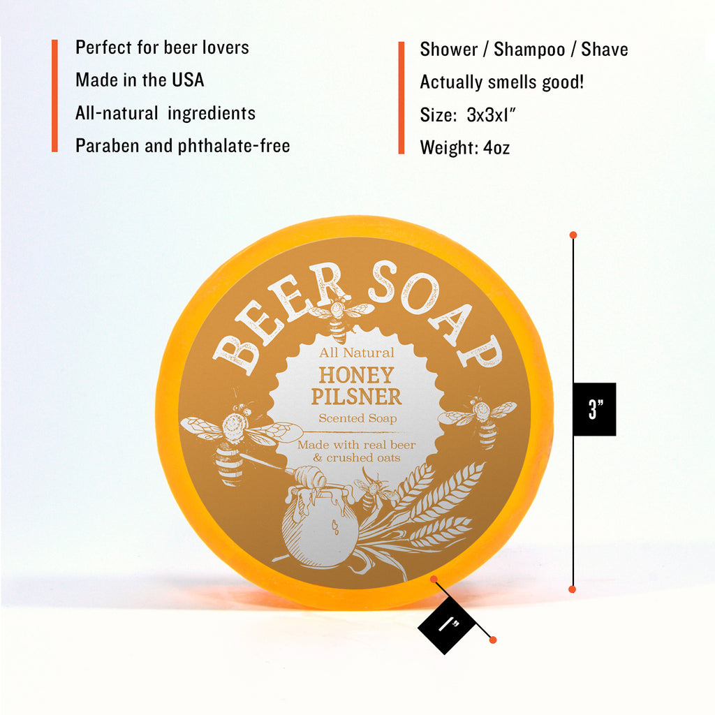 Beer Soap with Honey Pilsner and Oats